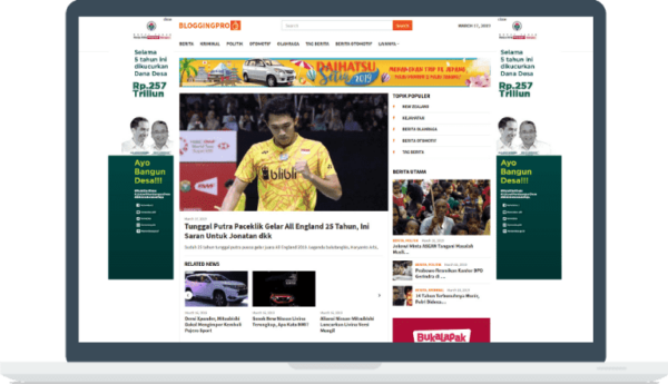 Jasa Install Theme BloggingPro Original Lisensi Lifetime