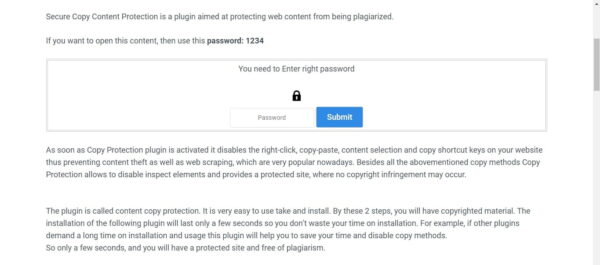WordPress Copy Content Protection Pro Original
