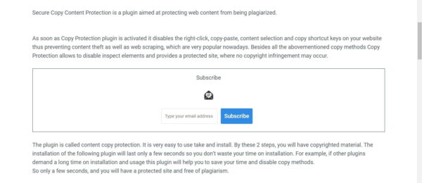WordPress Copy Content Protection Pro Original