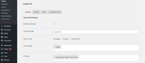 WordPress Popup Plugin Pro Original